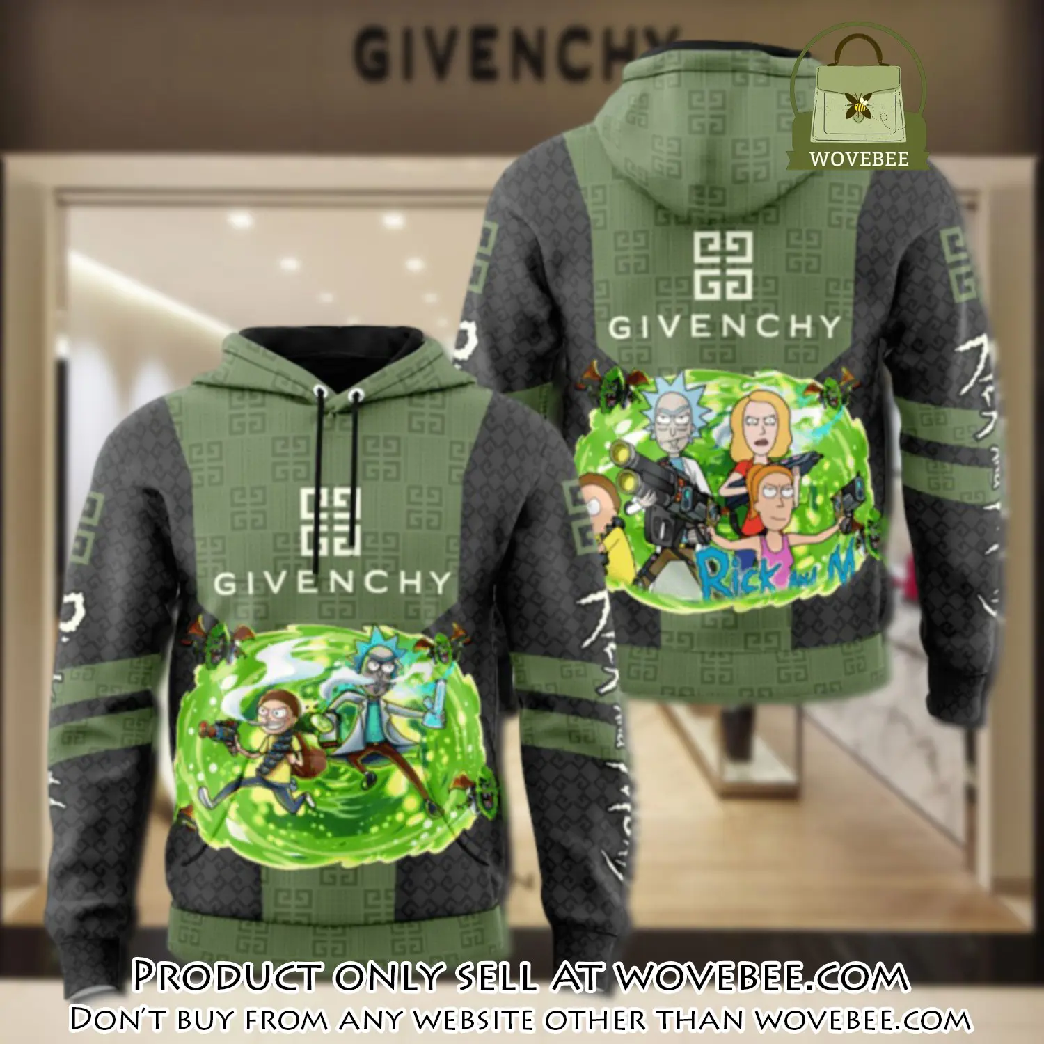 Givenchy rick and morty unisex hoodie luxury brand gifts  jh2009 wvb5805653